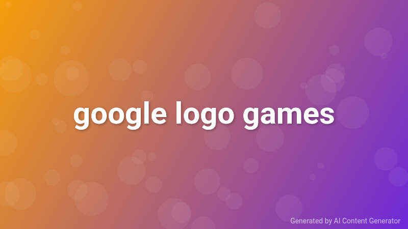 google logo games