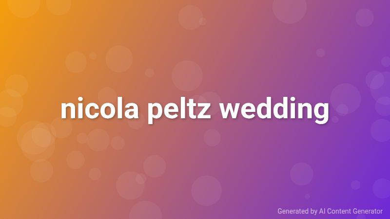 nicola peltz wedding